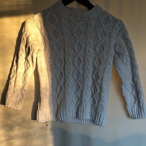 Poof Girl White Winter Sweater